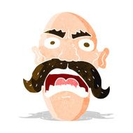 cartoon angry old man N46