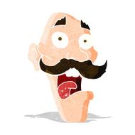 cartoon frightened old man N10