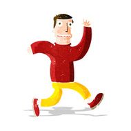 cartoon terrified man N98