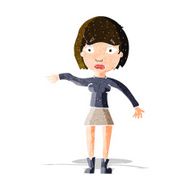 cartoon surprised woman N72