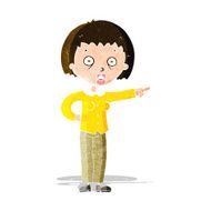 cartoon shocked woman N32