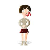 cartoon woman with snake tongue N6