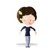 cartoon shocked woman N33