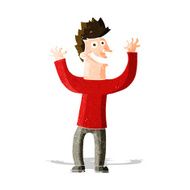 cartoon excited man N45