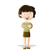 cartoon annoyed woman N57