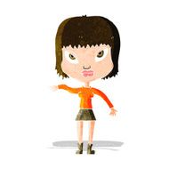 cartoon woman making gesture N7