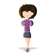 cartoon shocked woman N34
