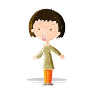 cartoon tired woman N8