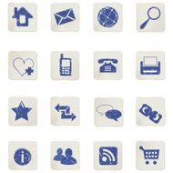 Set of sketched web icons
