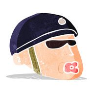 cartoon policeman head N3