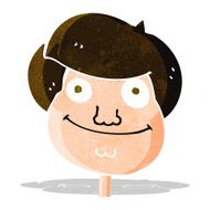 cartoon happy boy's face N6