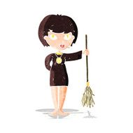 cartoon pretty witch girl N3
