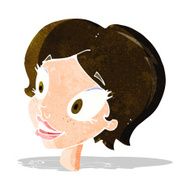 cartoon pretty female face N24