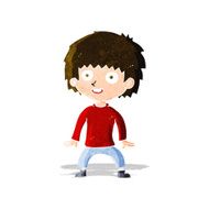 cartoon excited boy N46