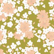 Seamless floral pattern Bouquets of flowers