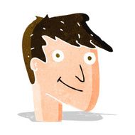 cartoon happy man N136