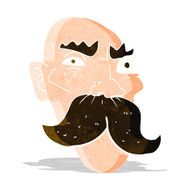 cartoon angry old man N47
