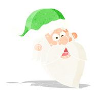 cartoon jolly santa claus face N3