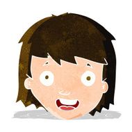 cartoon happy female face N51