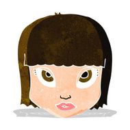 cartoon female face N45