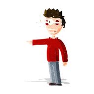 cartoon man with popping out eyes N9