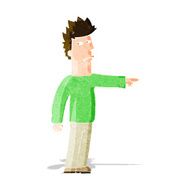Cartoon Man Pointing N68