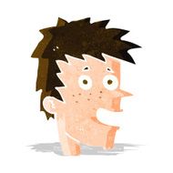 cartoon happy boy face N14