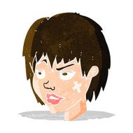 cartoon woman with plaster on face N5