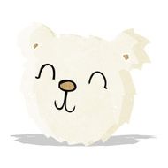 cartoon happy polar bear face