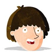 cartoon happy male face N6