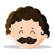 Cartoon Man With Mustache N39
