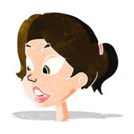 cartoon friendly woman N19