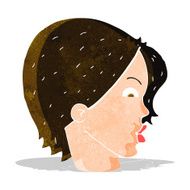 cartoon female face N46