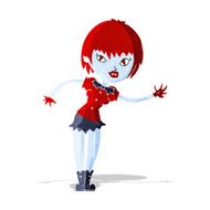 cartoon vampire girl welcoming N3