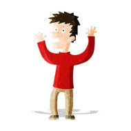 cartoon excited man N46