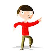 Cartoon Boy Pointing N9