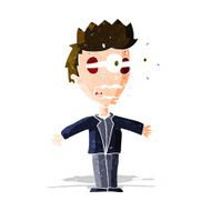 cartoon staring man N16