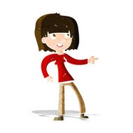 Cartoon Girl Pointing N11