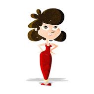 Cartoon Girl With Hands On Hips N10