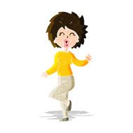 cartoon woman dancing N9