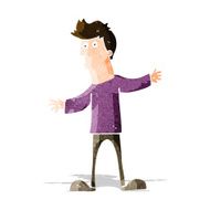 cartoon curious man N23