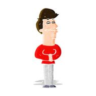 cartoon nervous man N53