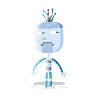 Funny Cartoon Robot N16