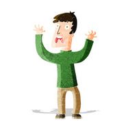 cartoon frightened man N39