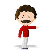 cartoon man with mustache pointing N9