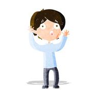 cartoon frightened man N40