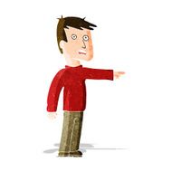 cartoon pointing man N45