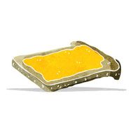 cartoon honey on toast