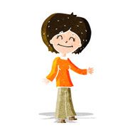 cartoon happy woman N78