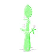 cartoon organic food symbol spoon